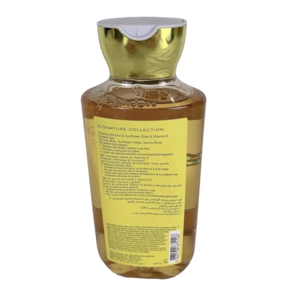 Bath And Body Works CREAMY ALMOND & SUNFLOWER x1 New Shower Gel Shea & Vitamin E - Picture 2 of 4